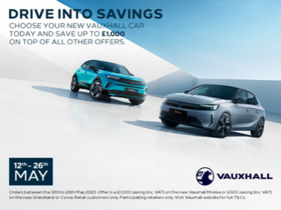 Vauxhall Launches “Drive Into Savings” Event with Up to £1,000 Off Select Models